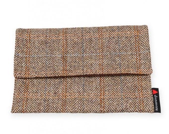 iPad Cover Brown Harris Tweed, made in Scotland, Brown Tweed, Iconic Harris Tweed, Scottish Tweed, Harris Tweed iPad Cover, Harris Tweed