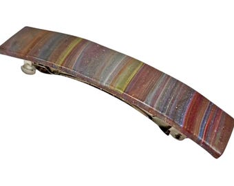 Multi-toned Everyday Casual Barrette: 5 sizes, Polymer Clay, Limited