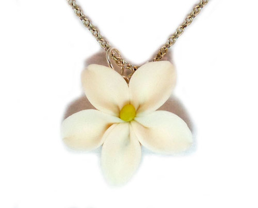 Jasmine Flower Necklace Jasmine Jewelry Jasmine Flower Etsy