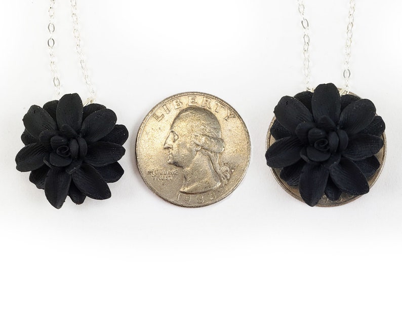 Dahlia Necklace Dahlia Jewelry Dahlia Flower Pendant Etsy