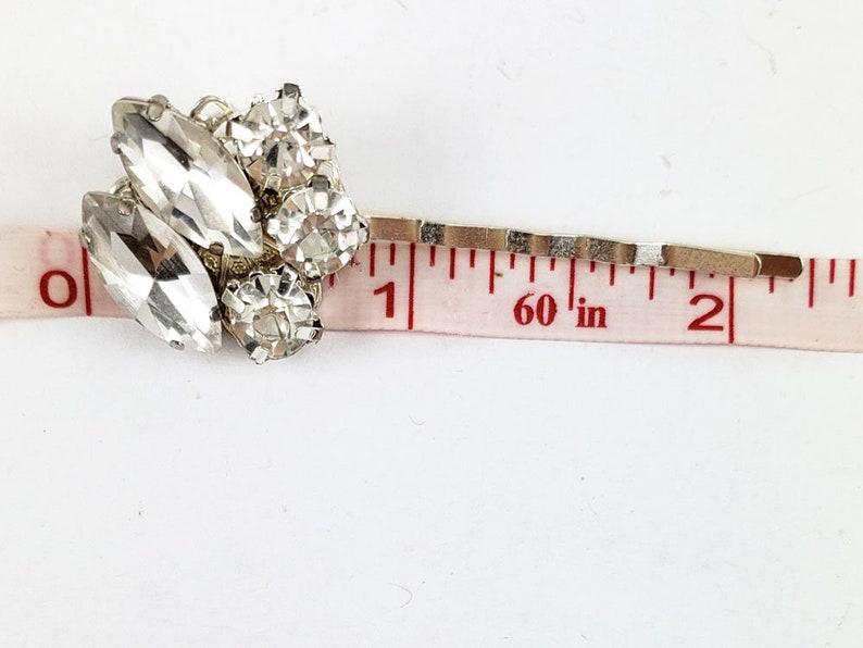 Custom Rhinestone Silver Hair Pins Vintage Style Rhinestone Etsy
