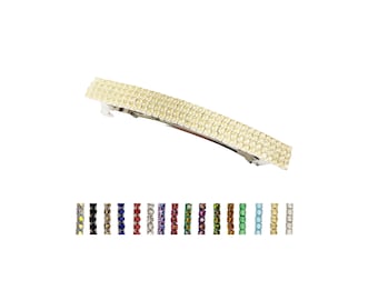 Large 4 inch Rhinestone Barrette: Assorted Colors