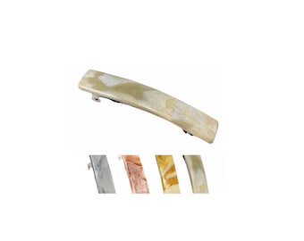 Pearlescent Warm Neutral Shades Barrette: 5 Sizes, Polymer Clay