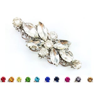 Rhinestone Hair Clip or Barrette Wedding Crystal Bridal Hair Clip Crystal Alligator Clip or Barrette Rhinestone Wedding Hair Accessory image 1