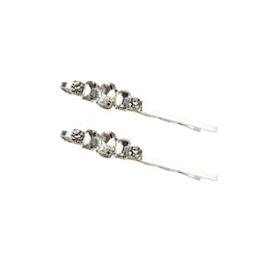 Rhinestone Bobby Pins: Petite Gem Hair Accessories (Set of 2)