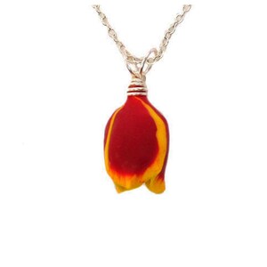 Tulip Pendant Necklace: Spring Flower Jewelry, Sterling Silver or Gold Filled Option