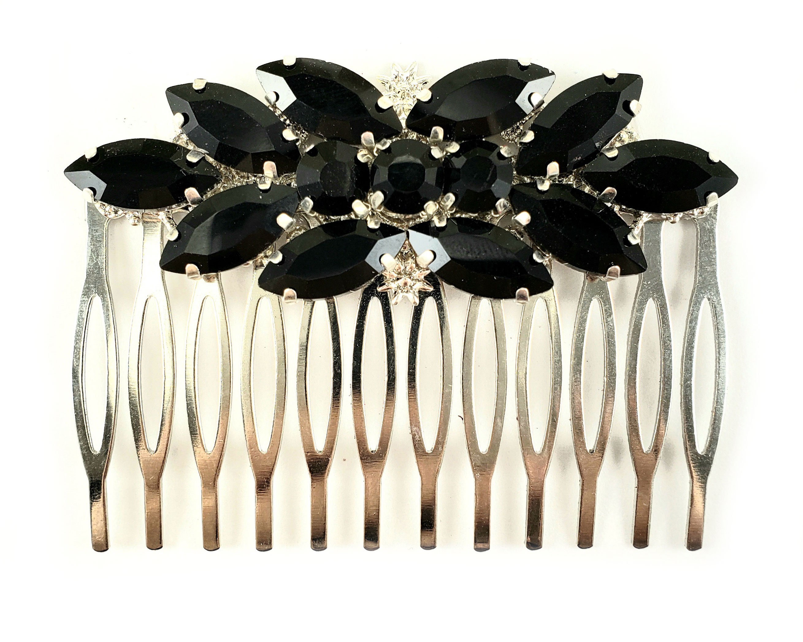 Black Bowknot Crystal Rhinestone Hair clip munimoro.gob.pe