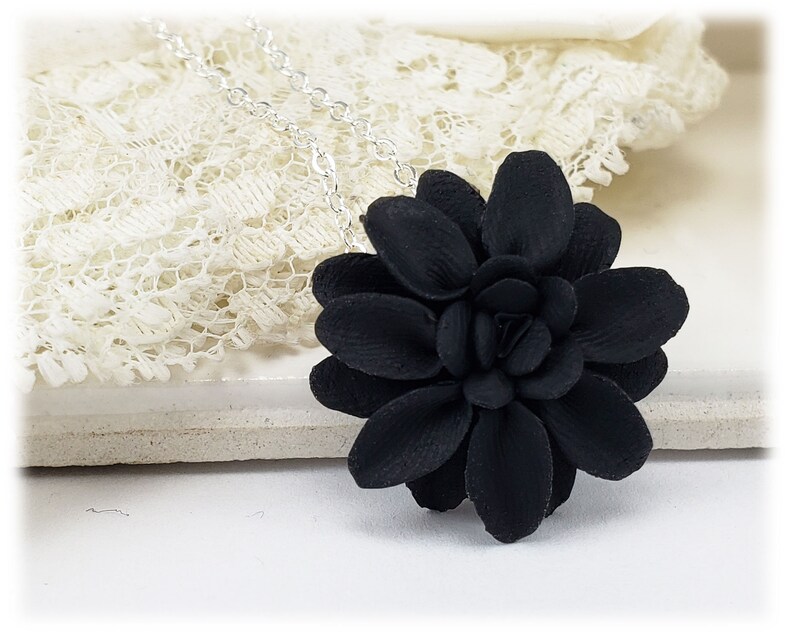 Dahlia Necklace Dahlia Jewelry Dahlia Flower Pendant Etsy