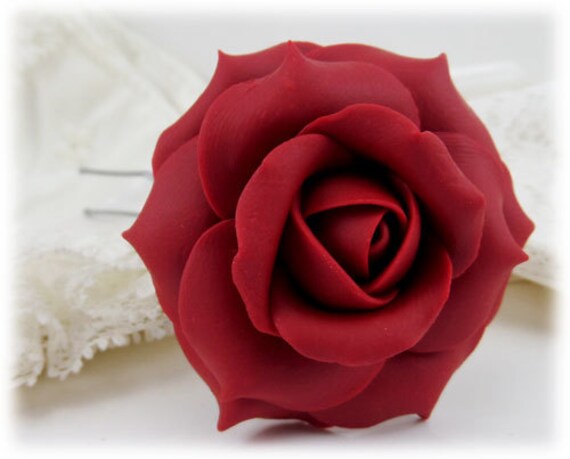 hair flower red