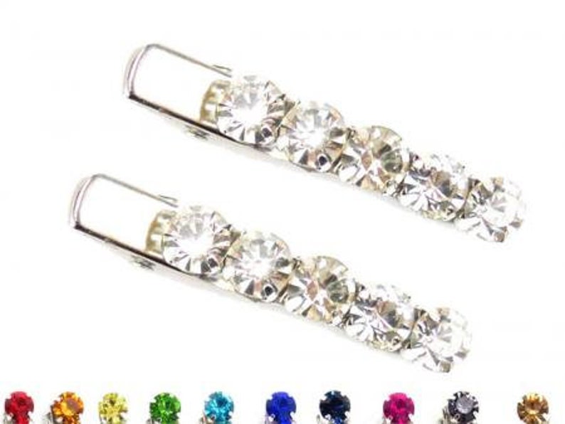 Custom Rhinestone Alligator Hair Clips Crystal Hair Clips 1 Etsy