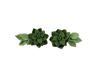 Succulent Leaf Ear Climber Earrings | Succulent Jewelry