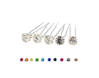 Rhinestone Hair Pins: Bridal Wedding Hair Accessories (Set of 5)
