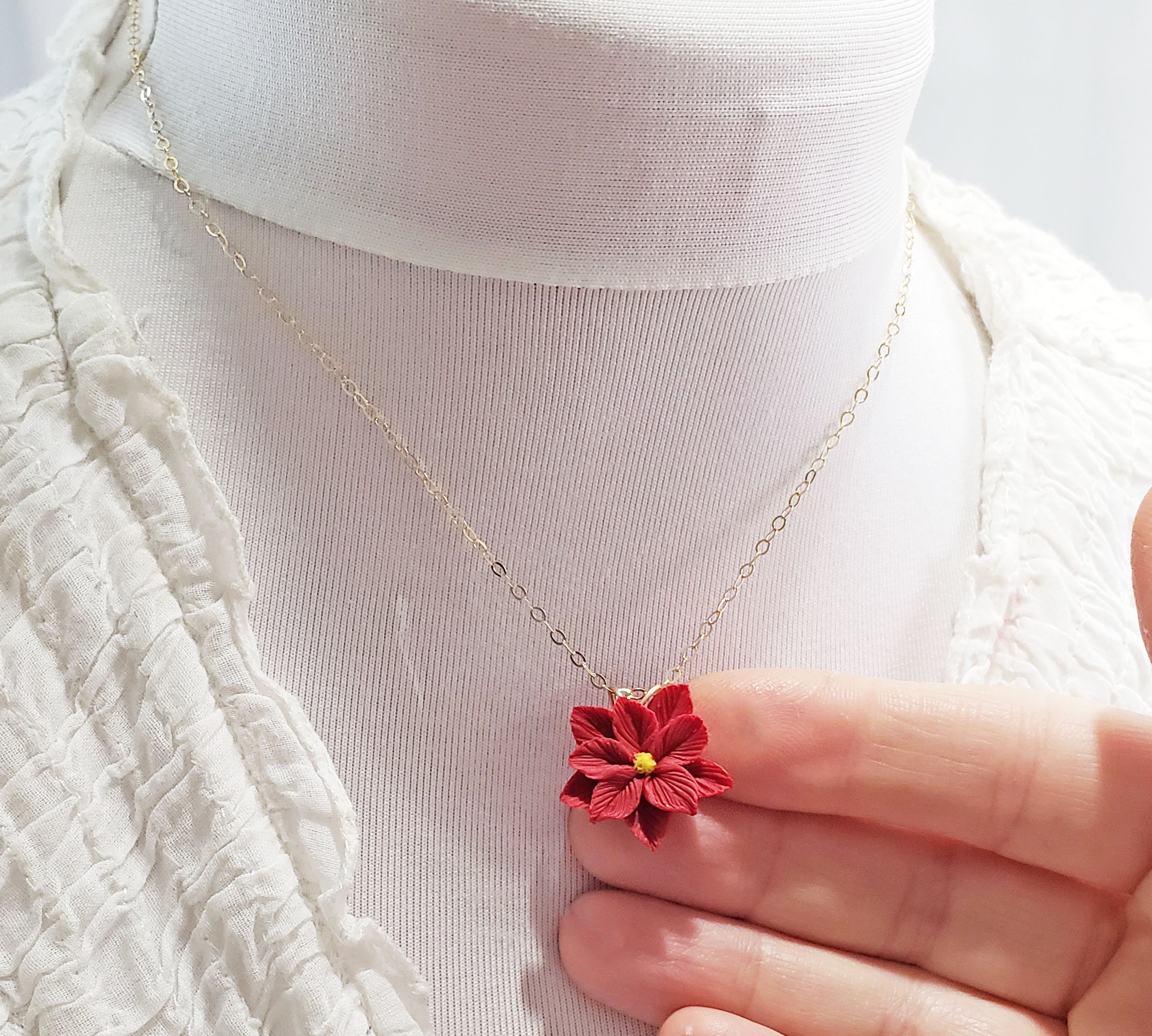 Poinsettia necklace best sale