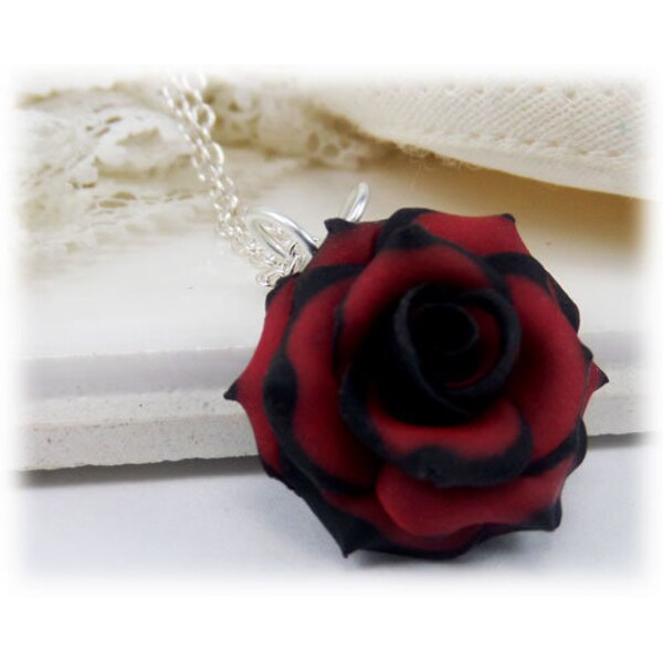 Red Rose Necklace - Etsy