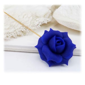Hand Sculpted Rose Brooch: Classic Lapel Pin, Groomsmen Accessory