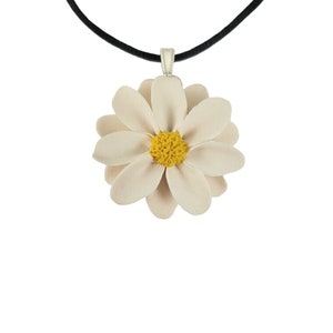 Large Daisy Choker: Hand Sculpted Polymer Clay Flower Necklace