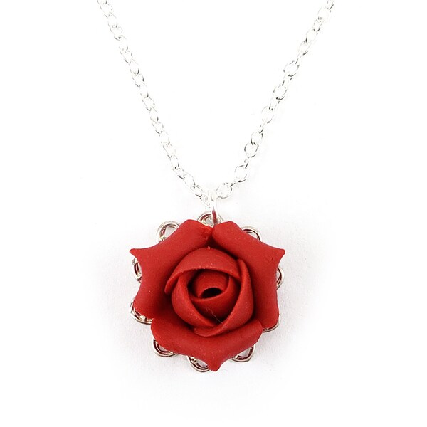 Red Rose Charm Etsy