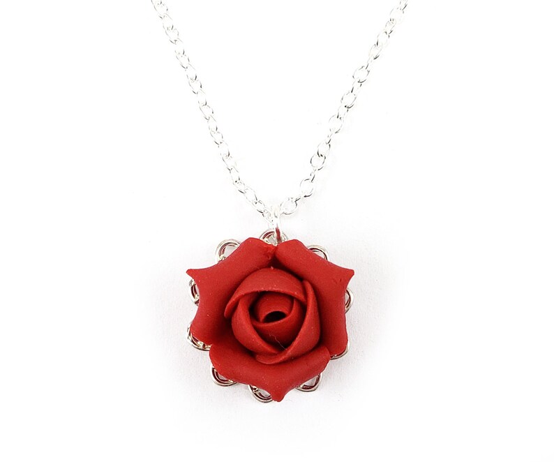 Rosebud Charm Necklace Rosebud Jewelry Rose Bud Pendant - Etsy