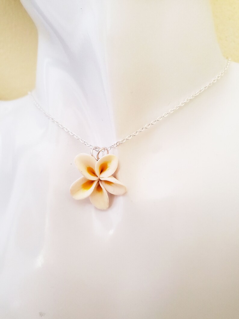 Plumeria Necklace Plumeria Jewelry Frangipani Necklace Etsy