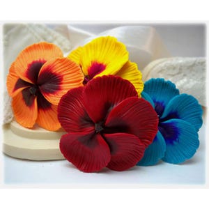 Polymer Clay Hibiscus Hair Pin: Tropical Wedding Accessory