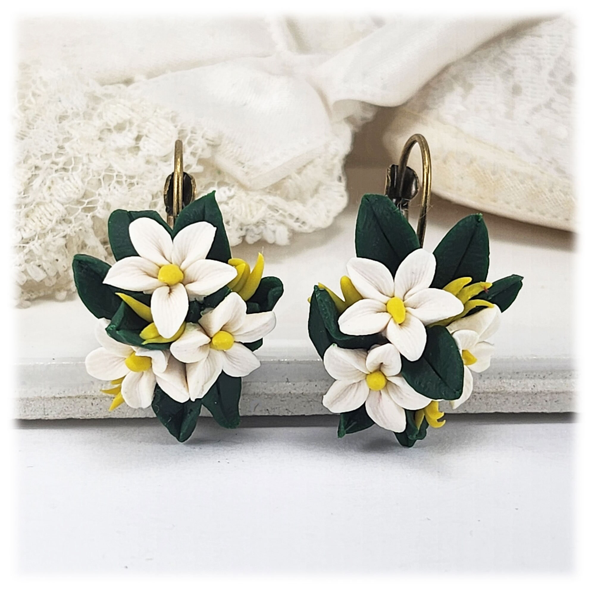 Jasmine flower cheap earrings