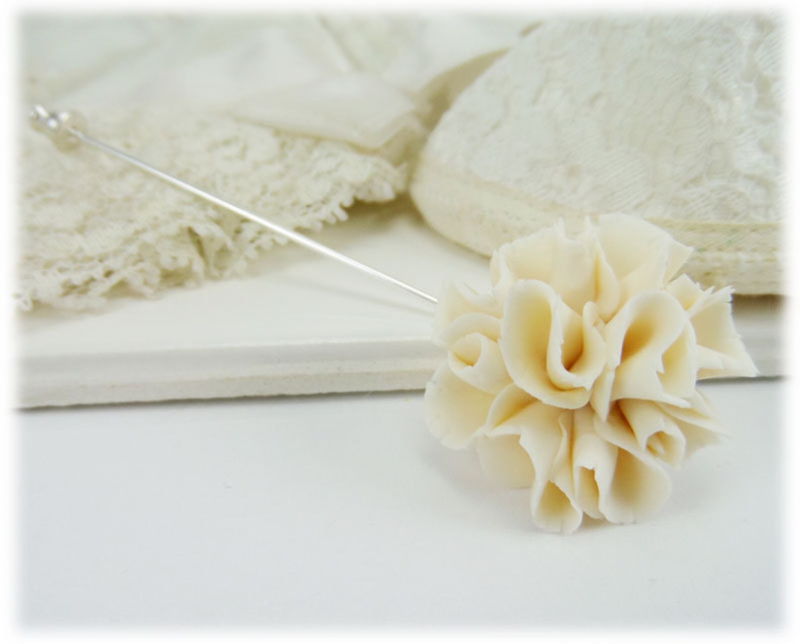 Carnation Brooch or Stick Pin Carnation Jewelry January Etsy