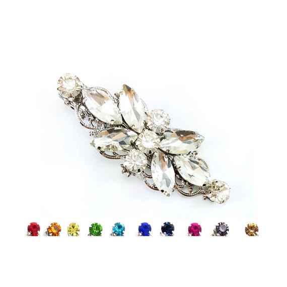 Rhinestone Hair Clip or Barrette Wedding Crystal Bridal Hair Clip Crystal Alligator Clip or Barrette Rhinestone Wedding Hair Accessory Etsy Canada