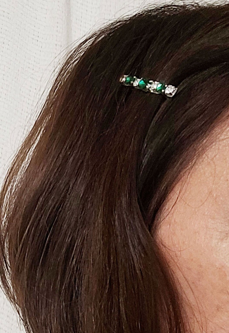 Tiny Rhinestone Barrettes: Mini Jewel Hair Adornments (set of 2) - Etsy