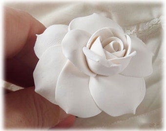 Gardenia Hair Clip Pin - Gardenia Hair Flower, Gardenia WEdding Hair Accessories