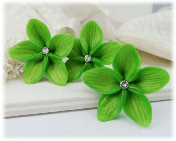 Green hair flower deals
