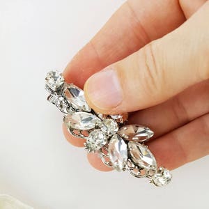 Rhinestone Hair Clip or Barrette Wedding Crystal Bridal Hair Clip Crystal Alligator Clip or Barrette Rhinestone Wedding Hair Accessory image 4