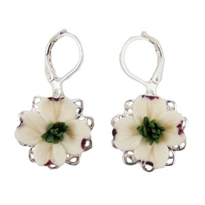 Dogwood Flower Earrings: Vintage Style Filigree Dangle Jewelry