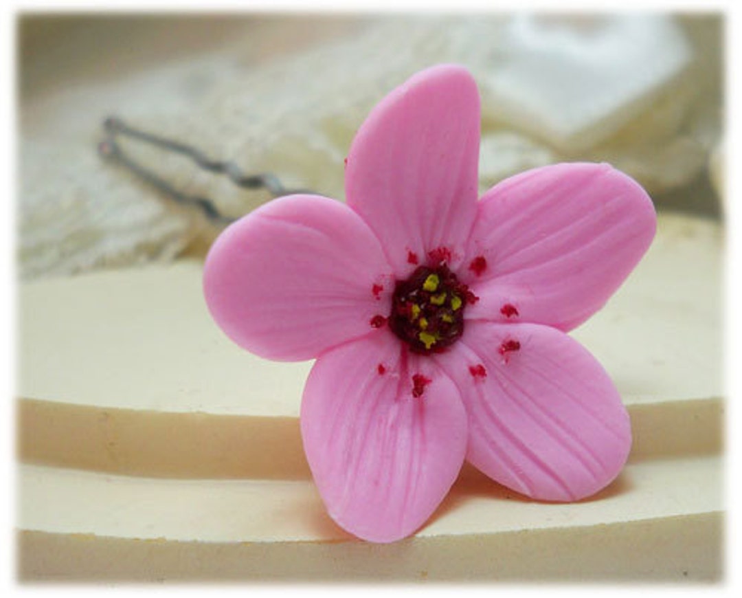 Cherry Blossom Hair Pin Sakura Hair Pin Cherry Blossom Etsy