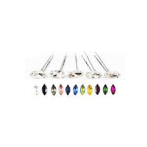 Épingles à cheveux en strass Marquise - Accessoires pour cheveux de mariée pour demoiselle d'honneur Navette (Lot de 5)