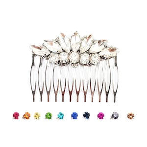 Bridal Side Hair Comb | Vintage Style Hair Adornment | Custom Color Formal Hair Piece Bridal Decorative Hair Comb