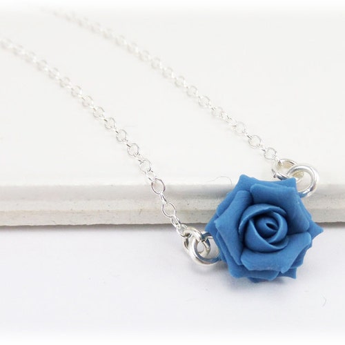 Rose Tiny Flower Necklace Rose Jewelry 