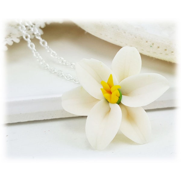 Easter Lily Pendant Necklace | Easter Lily Jewelry | Easter Jewelry Gift