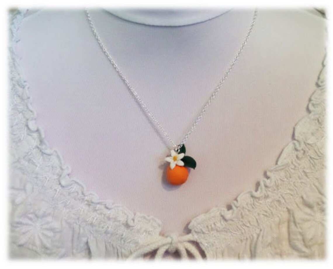 Orange Blossom Earrings Orange Fruit Jewelry Citrus Etsy
