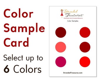 Color Sample Card Select 6 Colors