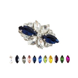 Mini Art Deco Rhinestone Barrette: Vintage Style Hair Clip