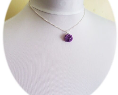Purple Rose Necklace Purple Rose 