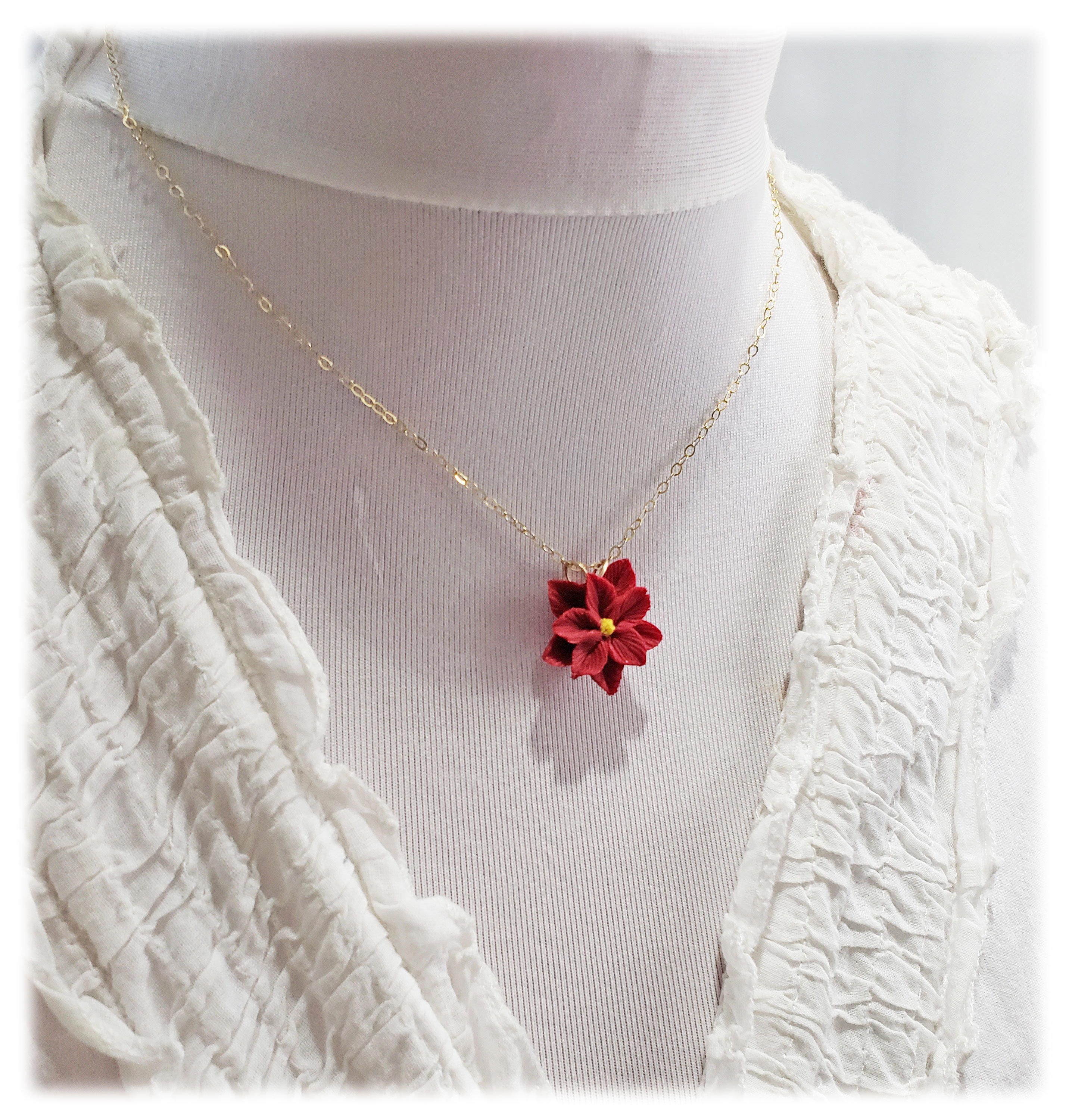 Poinsettia necklace best sale