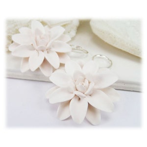 Large Dahlia Earrings | Dahlia Jewelry | Large Flower Dangle Earrings