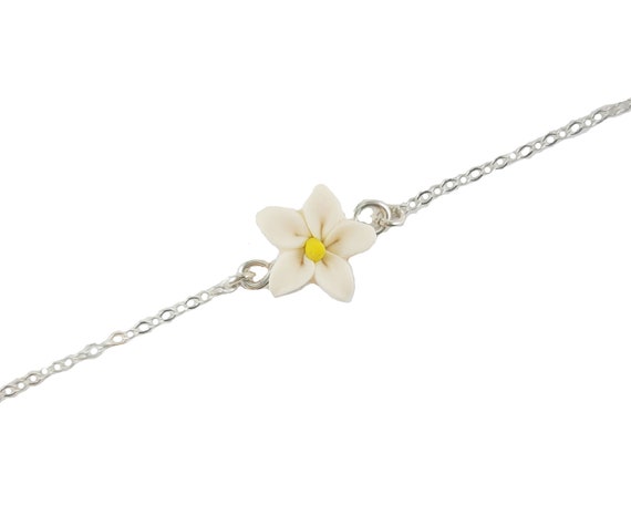 Flower online ankle bracelet