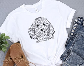 Cockapoo T-Shirt, Cockapoo Shirt, Cute CockapooTee, Cockapoo Mom, Cockapoo Dad, Cockapoo Lover, Cockapoo Sketch T-Shirt, Dog Portrait Shirt