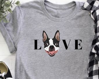 Camiseta Boston Terrier, Camiseta para Amantes de Boston Terrier, Mãe de Boston Terrier, Presentes de Boston Terrier, Camiseta Bonita de Boston Terrier, Pai de Boston Terrier
