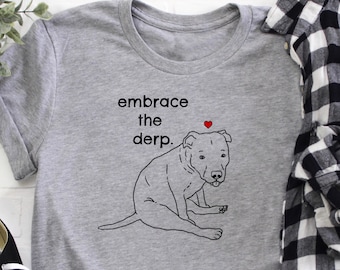 Original Sock Dogs Embrace The Derp Funny Pitbull T-Shirt Pink / S