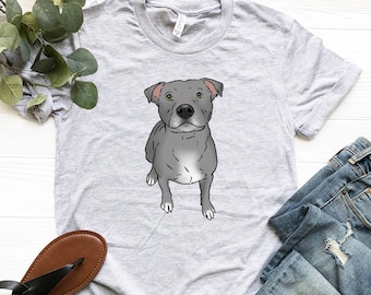 Cute Pitbull T-Shirt, Cute Pittie Shirt, White Pitbull, Black Pitbull, Gray Pitbull, Brown Pitbull, Pitbull with Spots, Pitbull Gift