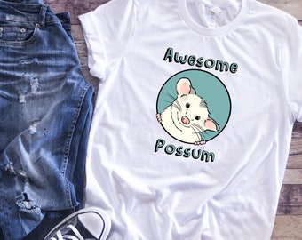 Camiseta de zarigüeya genial, divertida, adorable, amante de las zarigüeyas, zarigüeya sonriente, regalo divertido, zarigüeya adorable, fauna silvestre