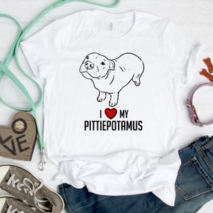 Funny Pitbull T-Shirt, Pitbull Lover T-Shirt, Pittie Mom Shirt, Pittie Dad Shirt, Pittiepotamus Shirt, Cute Smiling Pitbull, Pitbull Humor